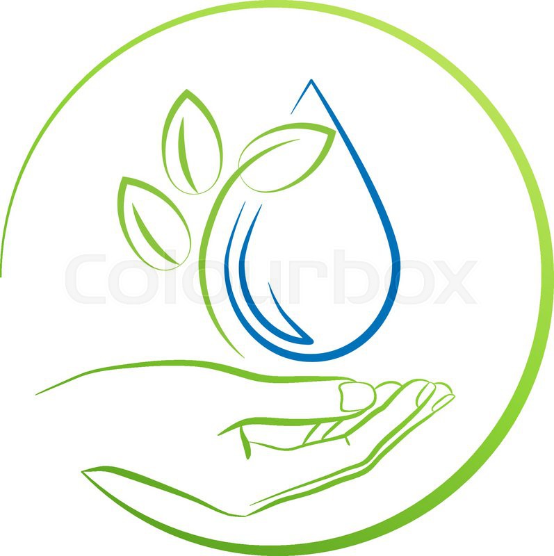 797x800 Hand, Leaf And Water Drop, Logo Concept Vector Illustration