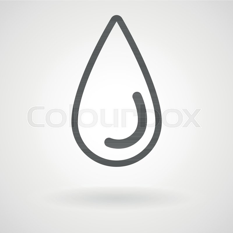 800x800 Water Drop Outline Icon, Vector, Illustration, Eps File Stock