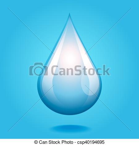 450x470 Blue Shiny Water Drop Vector.