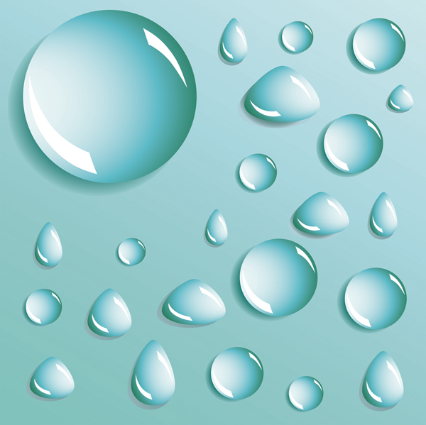 600x599 Different Shapes Of Water Droplets Water Droplets Vector Free