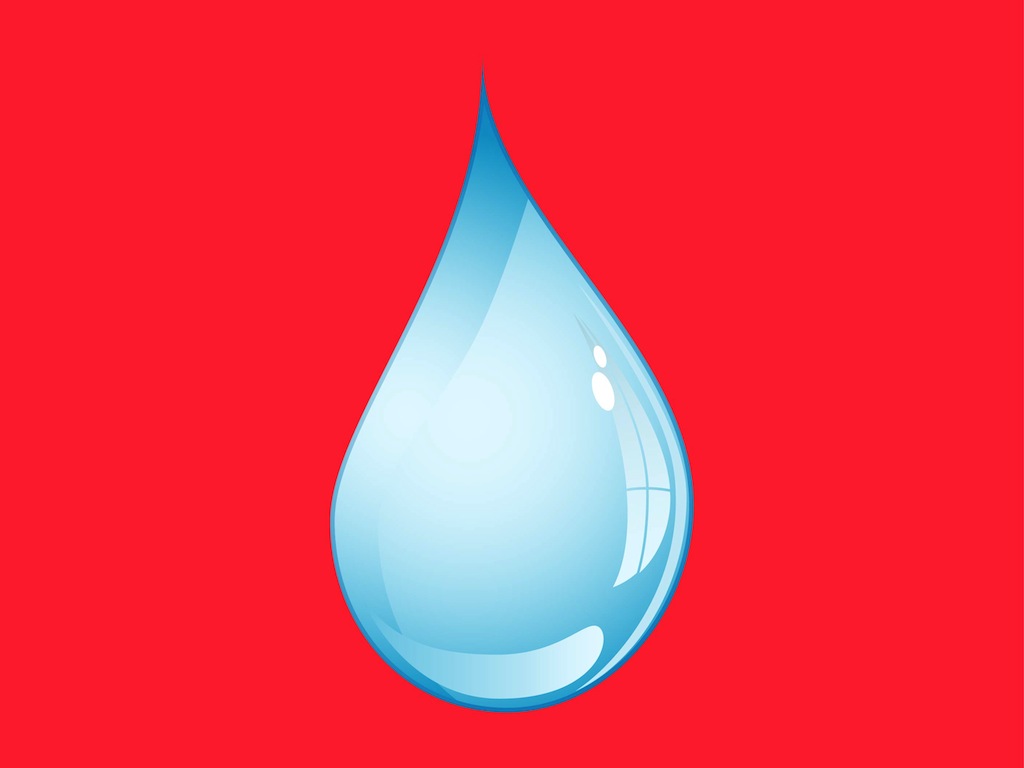 1024x768 Vector Water Drop Shape