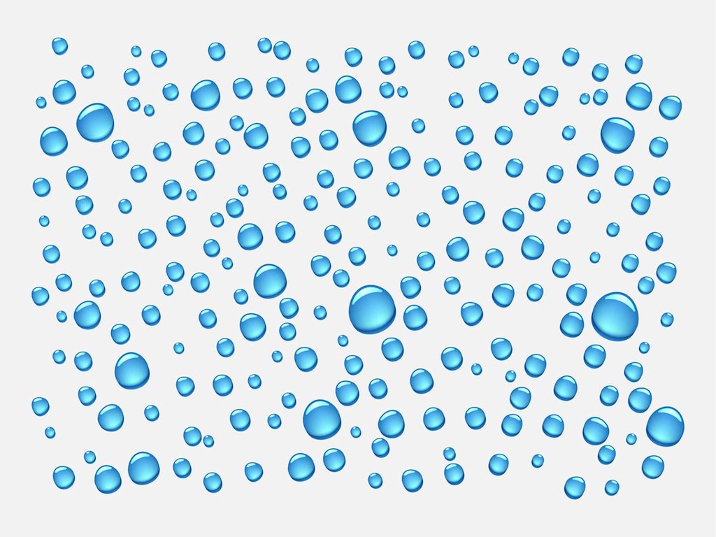 1024x768 Shiny Water Drops Vector Vector Art Amp Graphics