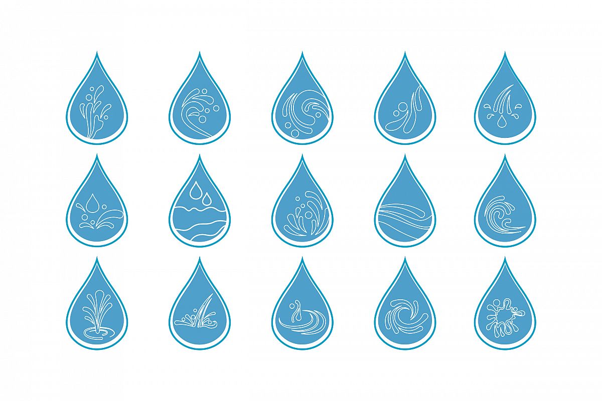 1200x800 Water Drop Vector Icon