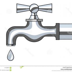 300x300 Water Drop Falling From Faucet Vector Clipart Shopatcloth