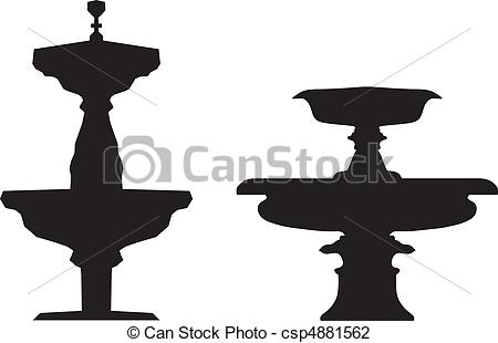 450x310 Fountain Clipart Silhouette