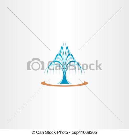 450x470 Spring Water Fountain Icon Vector Illustration Aqua.