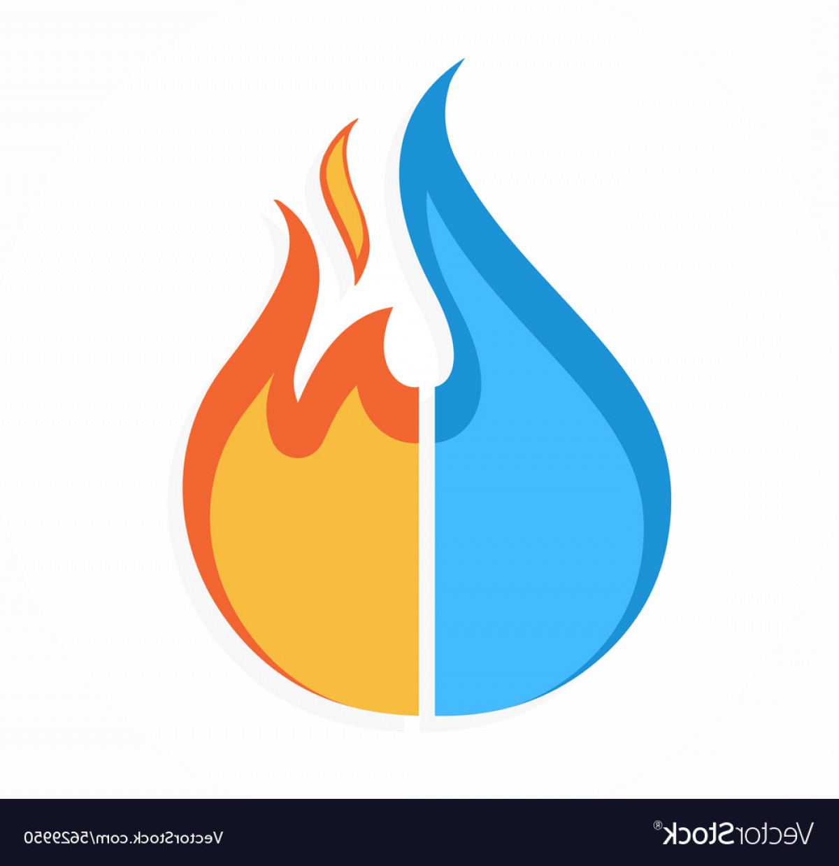 1200x1238 Fire And Water Logo Or Icon Vector Shopatcloth