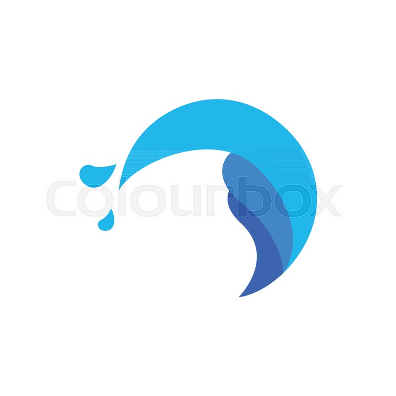 800x800 Water Splash Wave Circle Icon Vector Graphic Illustration Design