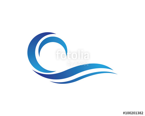 500x400 Water Wave Symbol And Icon Logo Template Vector Stock Image And