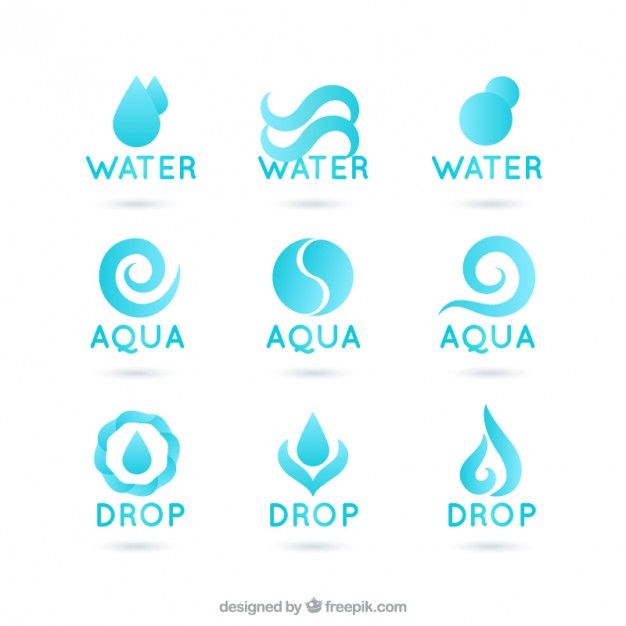626x626 Water Logos Vector Free Download
