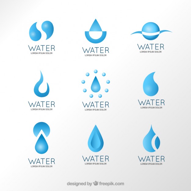 626x626 Water Logos Collection Vector Free Download
