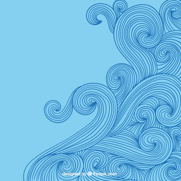 626x626 Hand Drawn Waves In Doodle Style Vector Free Download