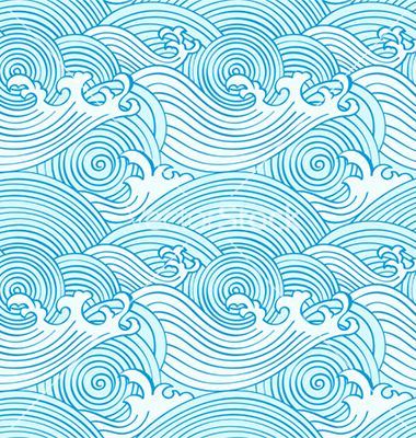 380x400 Japanese Seamless Waves Vector 494506