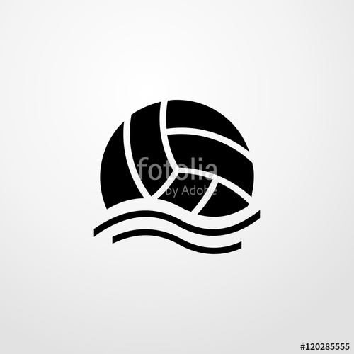 500x500 Water Polo Ball Icon. Flat Design Stock Image And Royalty Free