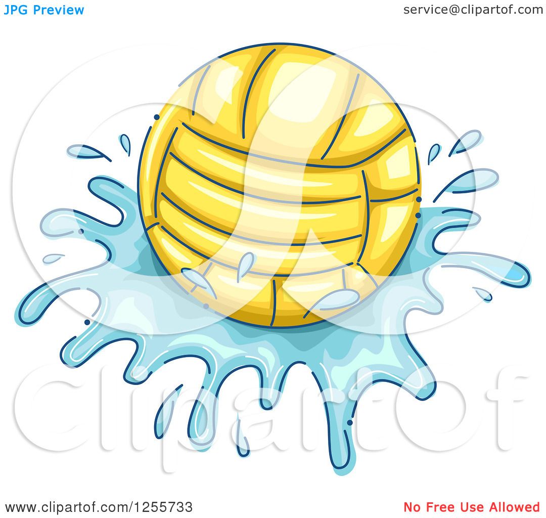 1080x1024 Clipart Of A Water Polo Ball And Splash