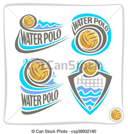 450x470 Vector Logo For Water Polo. Vector Abstract Logo Icon For Water