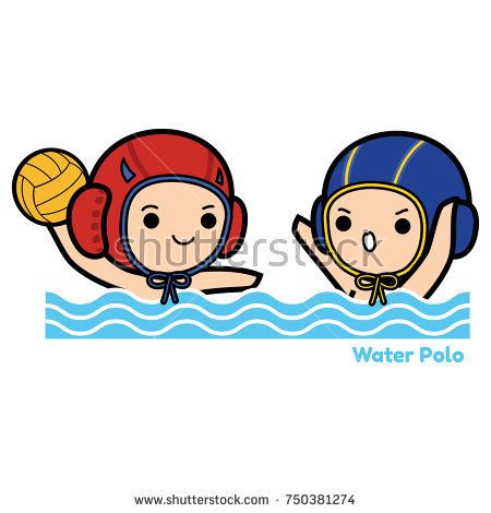 450x470 Water Polo Cartoon Vector Illustration Isolated On White