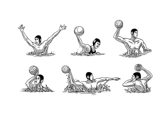 700x490 Water Polo Vintage Vector