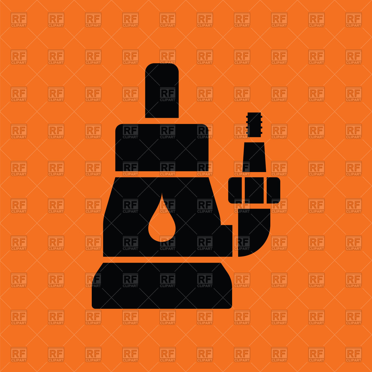 1200x1200 Submersible Water Pump On Orange Background Vector Image Vector