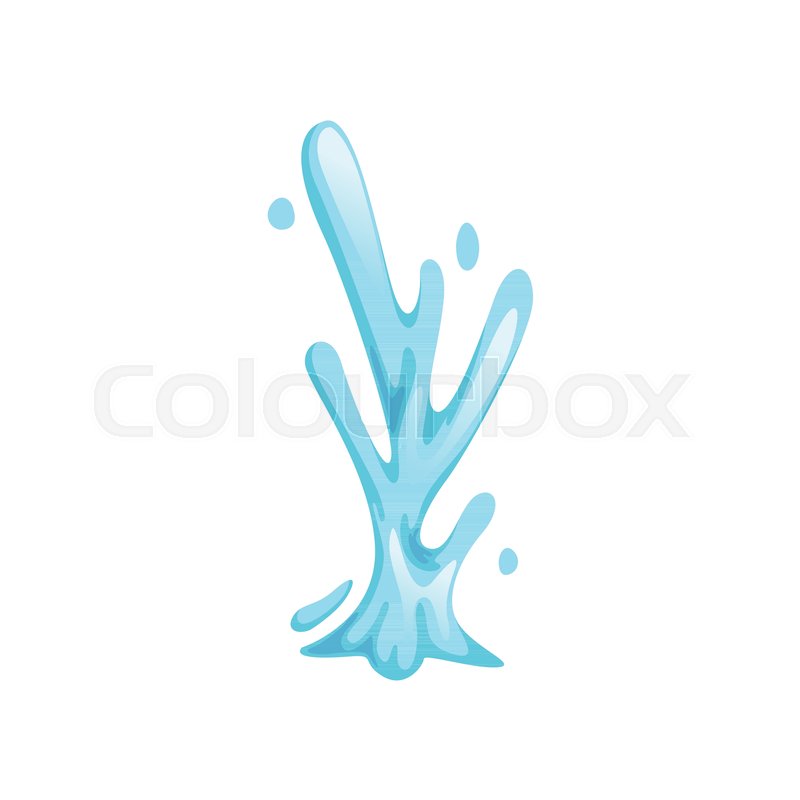 800x800 Blue Water Splash Vector Illustration Isolated On A White