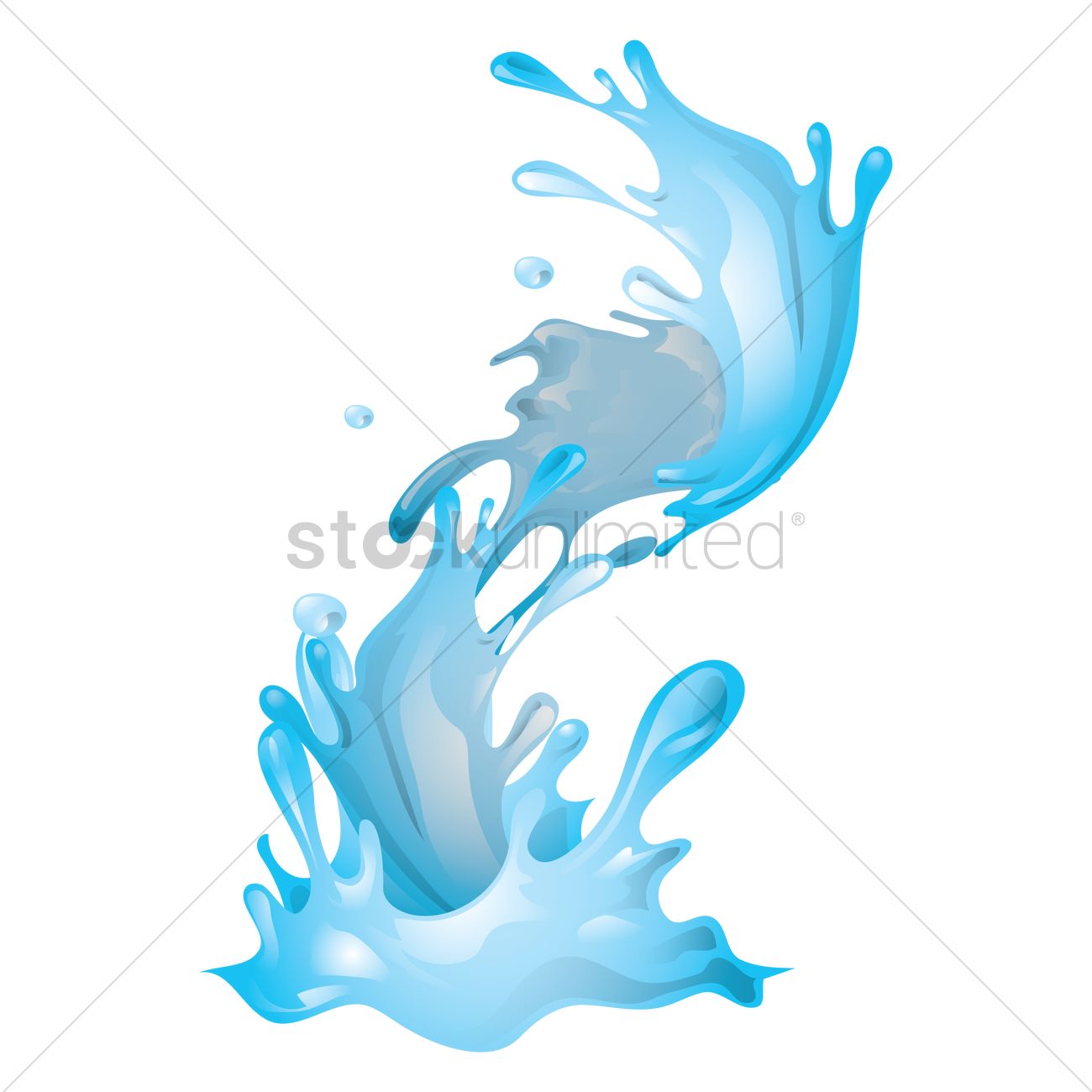 1300x1300 Water Splash Vector Image
