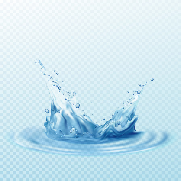 600x600 Water Splash Swirl Vector Material 02 Free Download