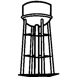 300x300 Water Tower Clip Art