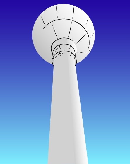 444x560 Water Tower Clip Art Free Vector In Open Office Drawing Svg ( .svg