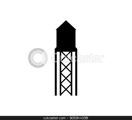 450x408 Water Tower Icon Stock Vector