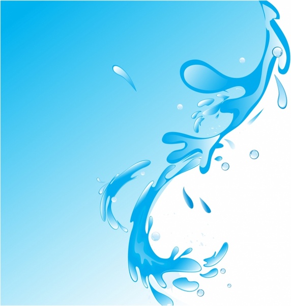 572x600 Beautiful Water Splash. Free Vector In Adobe Illustrator Ai ( .ai