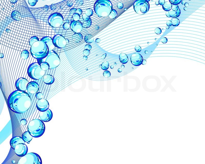 800x640 Abstract Water Vector Background With Bubbles Of Air Stock