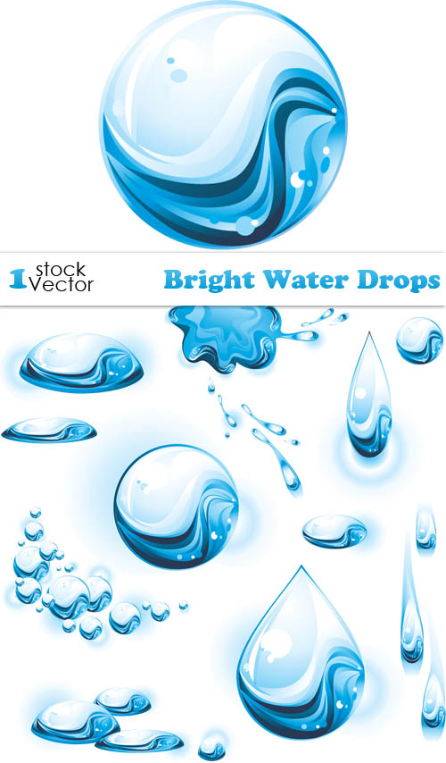 500x854 Set Of Bright Water Drops Vector Free Download