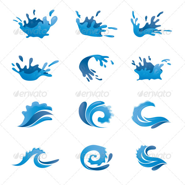 590x590 Water Vector Set