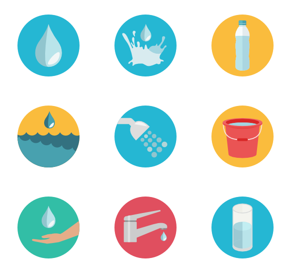 600x564 Water Icons