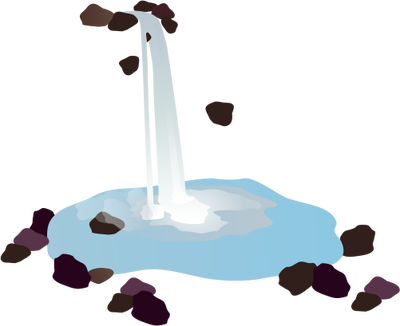 400x326 Waterfall Vector