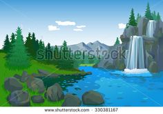236x165 Waterfall Vector Stock Photos, Illustrations And Vector Art