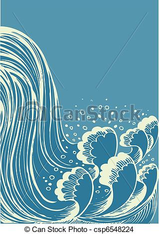 319x470 Waterfall.vector Blue Water Waves Background.