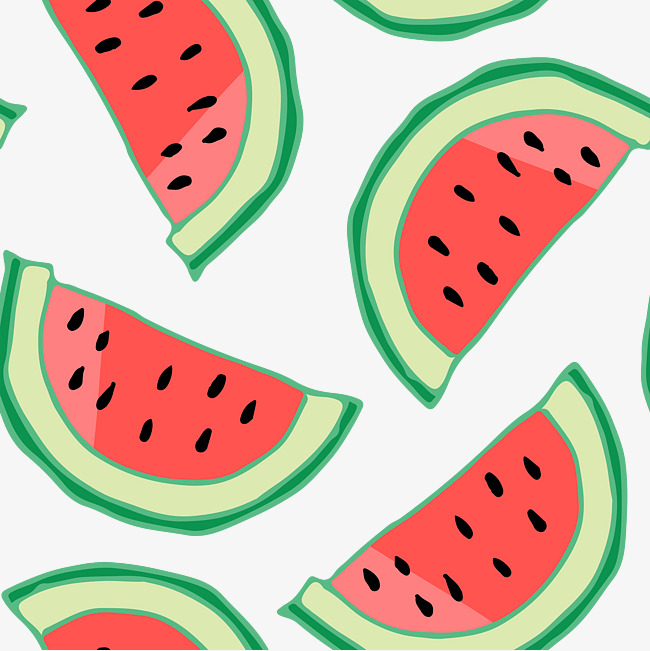 650x651 Cartoon Watermelon Vector Illustration, Cartoon, Small Fresh
