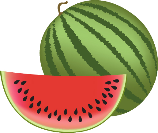 516x432 Fresh Watermelon Vector Material 02 Free Download