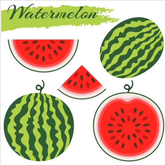 550x550 Fresh Watermelon Vector Material 03 Free Download