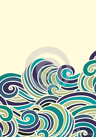 316x450 Half Seamless Wavy Pattern Border Wave Japanese Style Wave Border