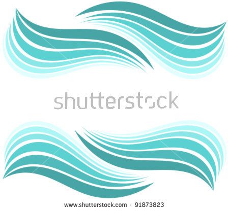 450x416 Water Waves Border. Vector Illustration Design Inclusive