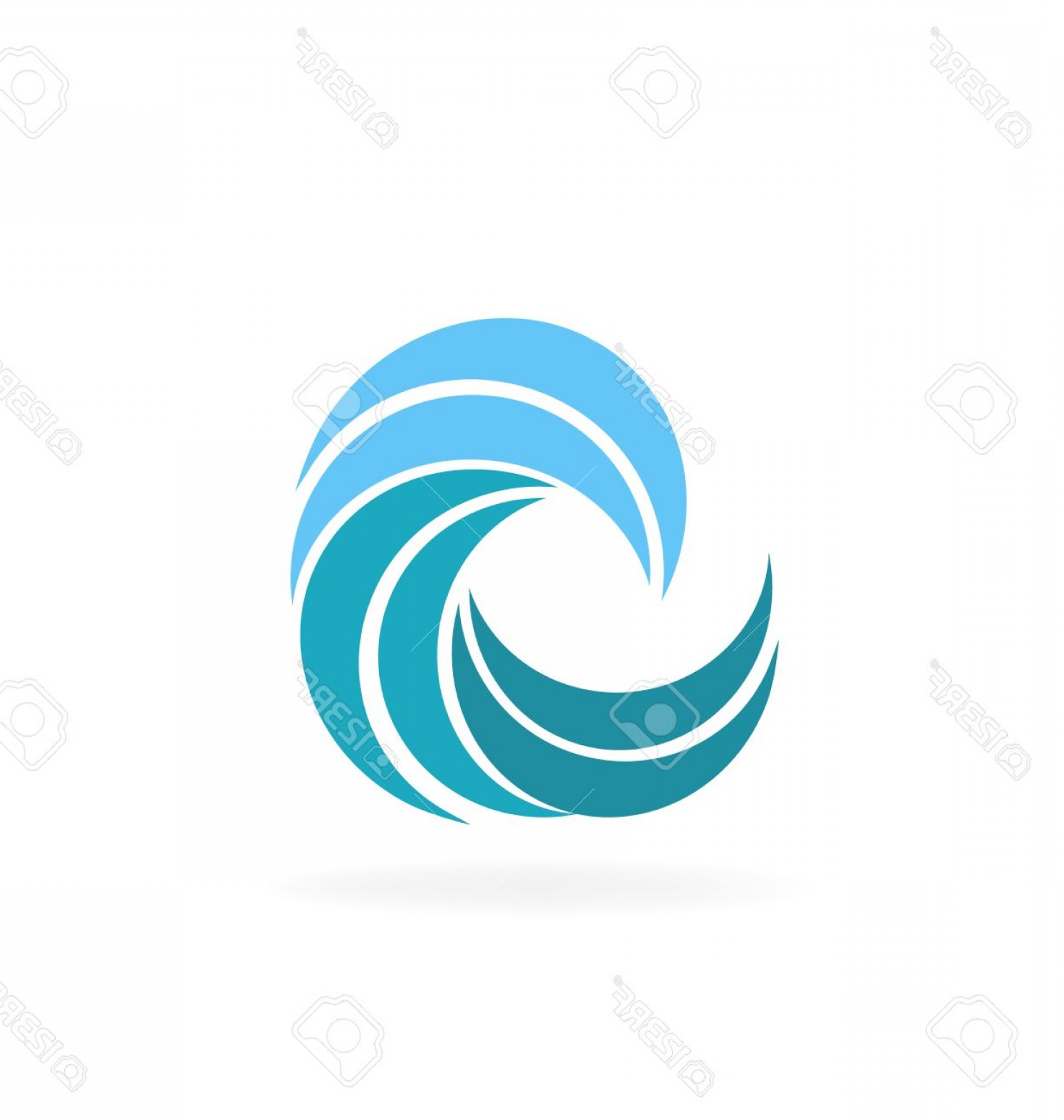 1482x1560 Photostock Vector Blue Beach Waves Icon Vector Graphic Design