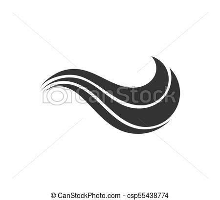 450x408 Sea Wave Icon. Vector Illustration.