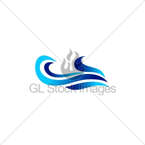 500x500 Wave Logo, Waves Water Blue Symbol, Sea Icon Vector Design Gl