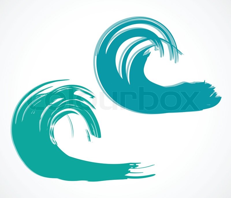 800x685 Two Of Wave Vector Illustration Stock Vector Colourbox