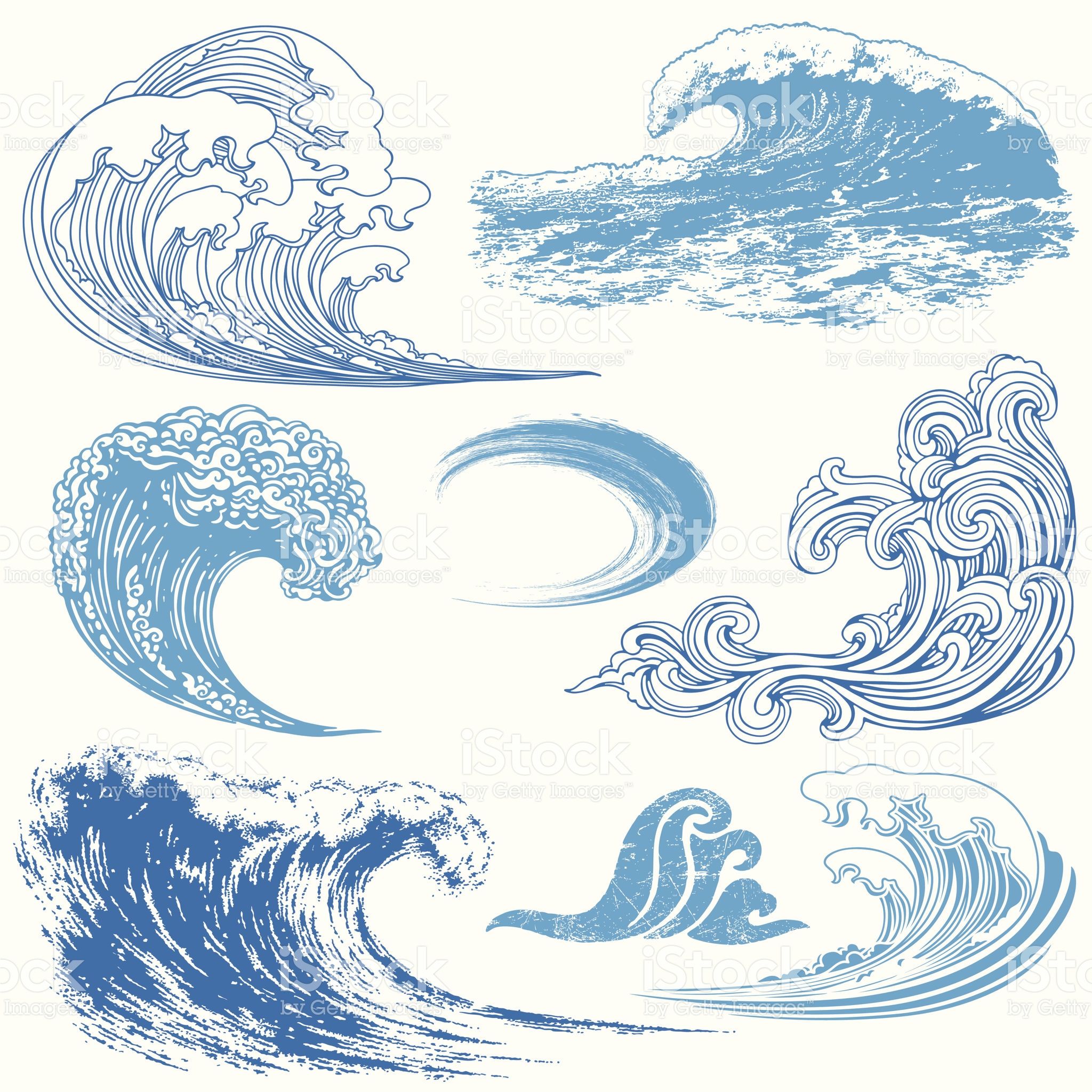 2048x2048 Collection Of Waves In Different Techniques. In 2018 Art