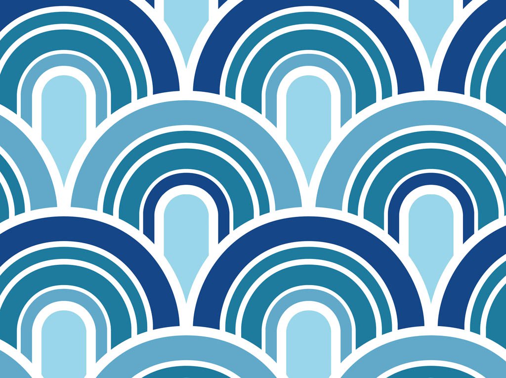 1024x765 Blue Waves Pattern Vector Art Amp Graphics