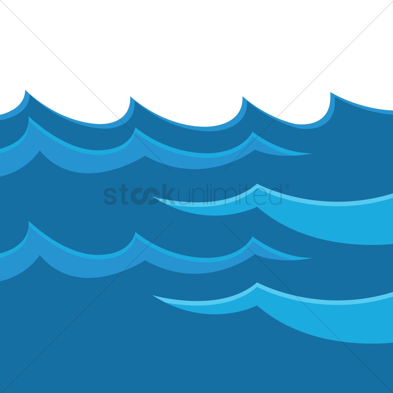 1300x1300 Water Waves Vector Image