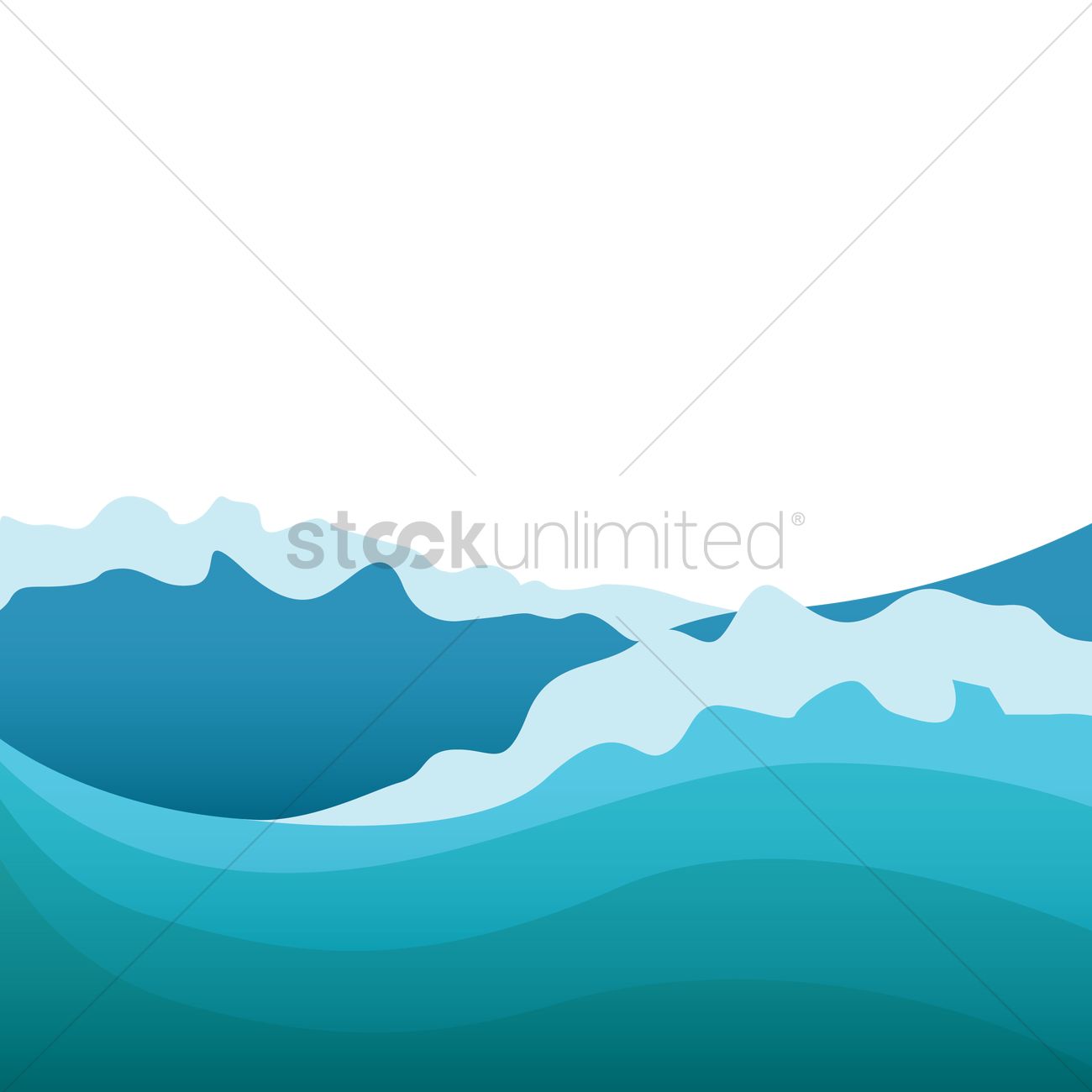 1300x1300 Water Waves Vector Image
